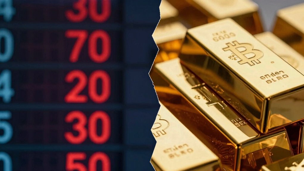 bitcoin drops 3k gold surges